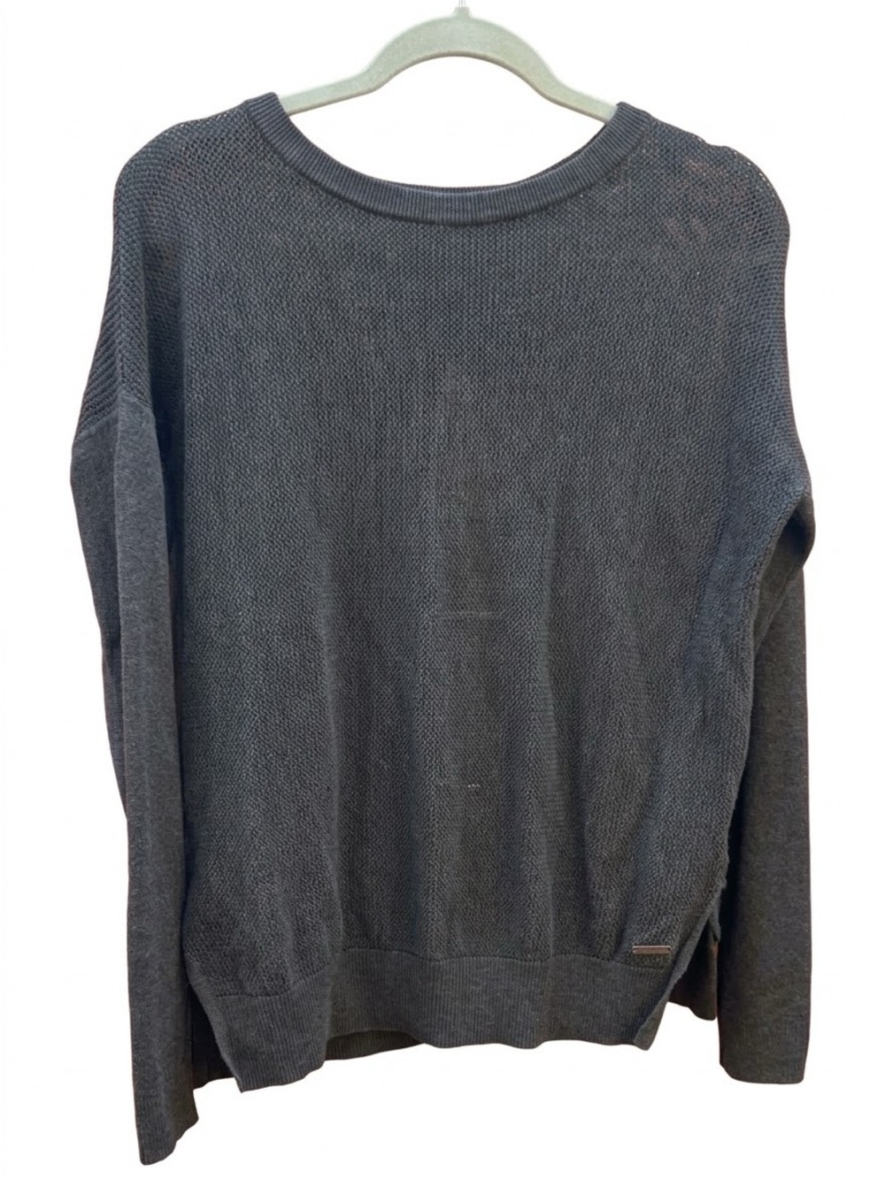 Sweaty Betty Amity Luxe Knit Open Back Sweater - Size M - Charcoal Grey